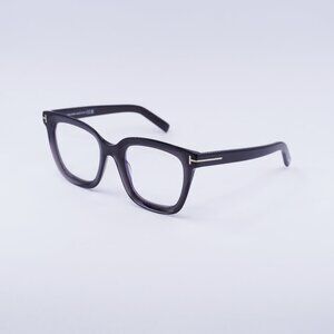 Tom Ford FT5880-B 020 Eyeglasses Grey 51mm Square Frame, Blue Light Block Lenses